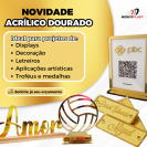 CHAPA ACRILICO ESPELHADO OURO 2MM